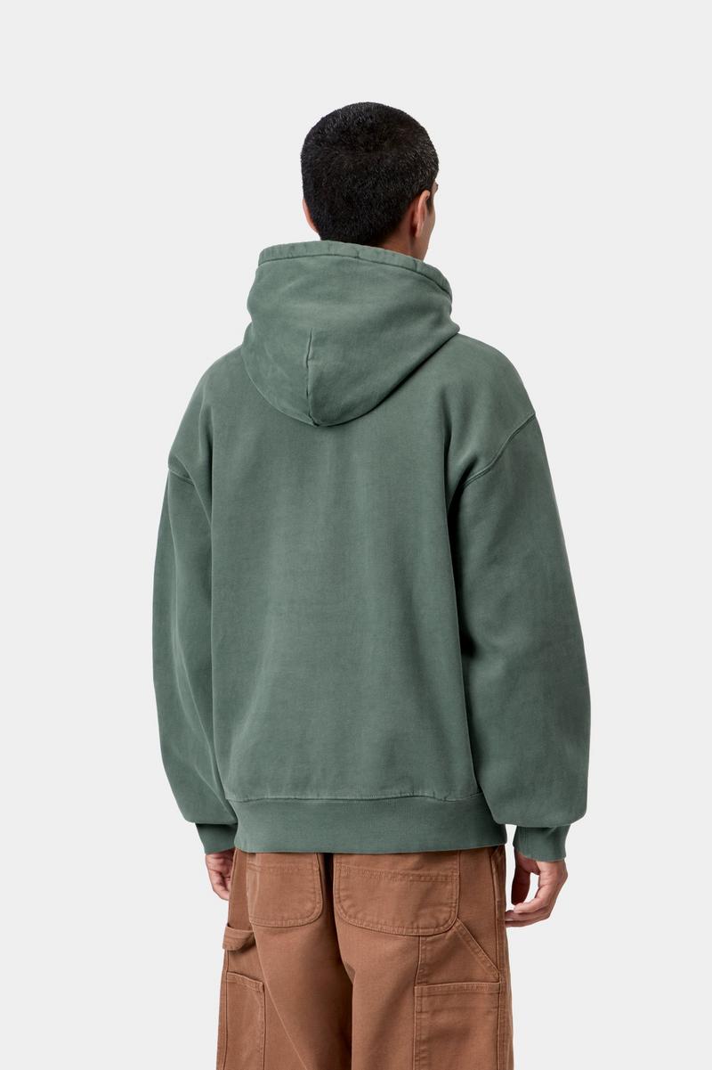 Carhartt Hooded Vista Sweatshirt - Dark Scarab, Garment dyed