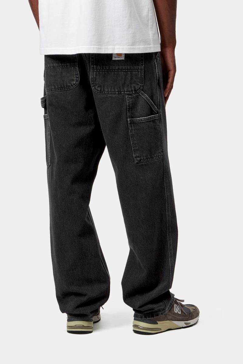 Carhartt Single Knee Pant - Black, Stone washed