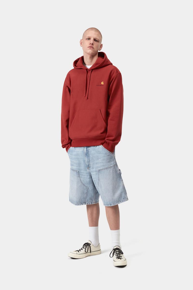Carhartt Double Knee Short - Blue, Heavy worn bleached