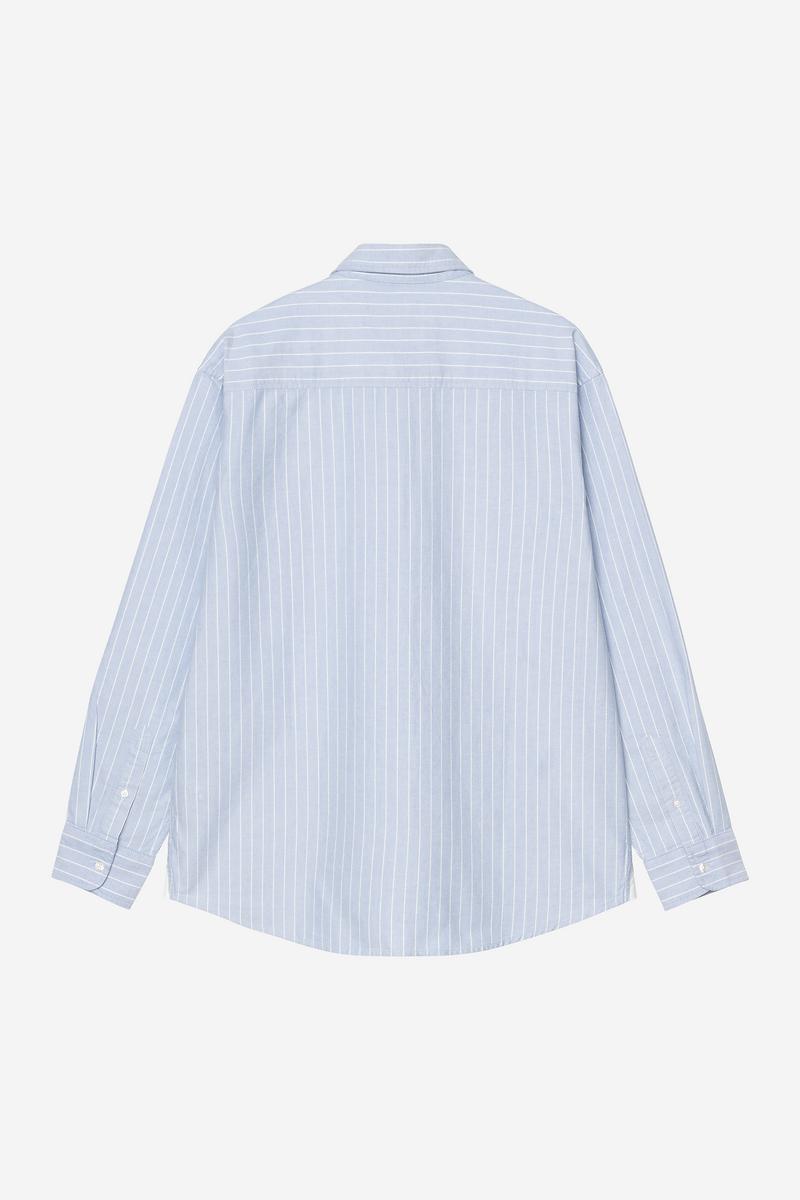 Carhartt L/S Cassel Shirt - Cassel Stripe, Bleach / White