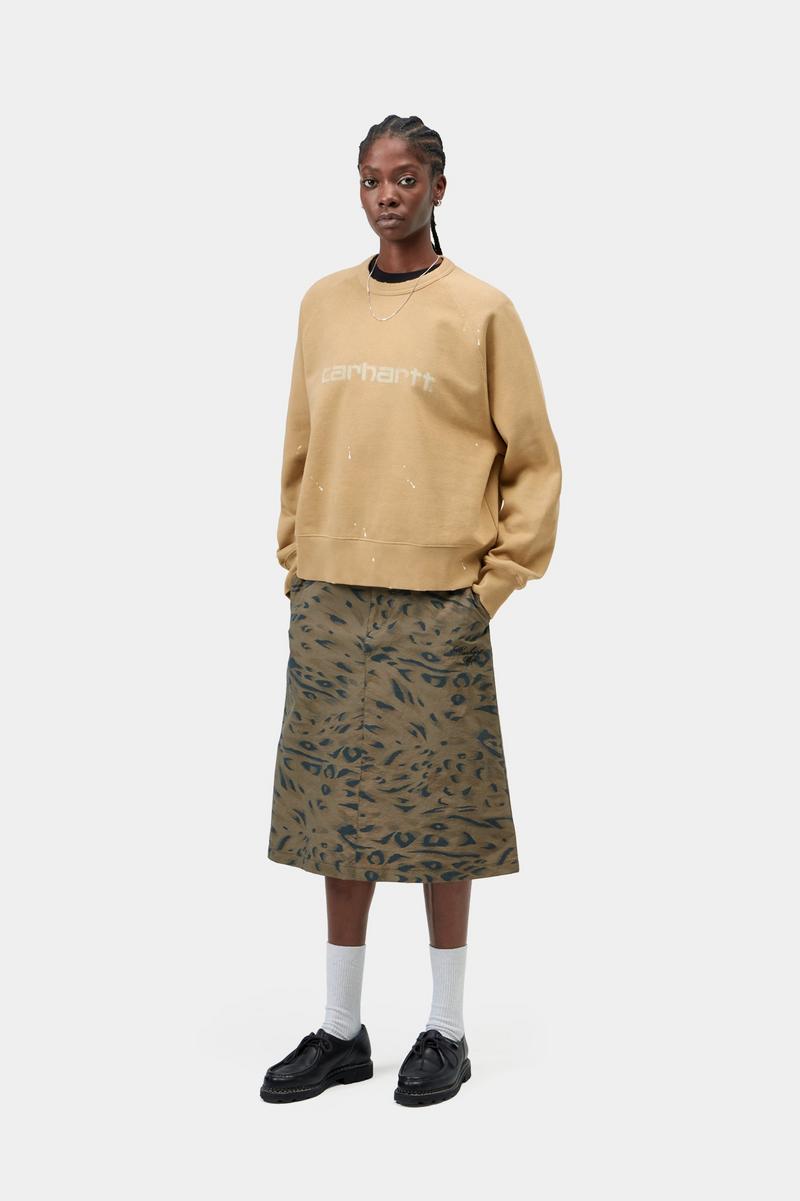Carhartt Painter Sweatshirt - Dusty H Brown, Destroy wash, splatter