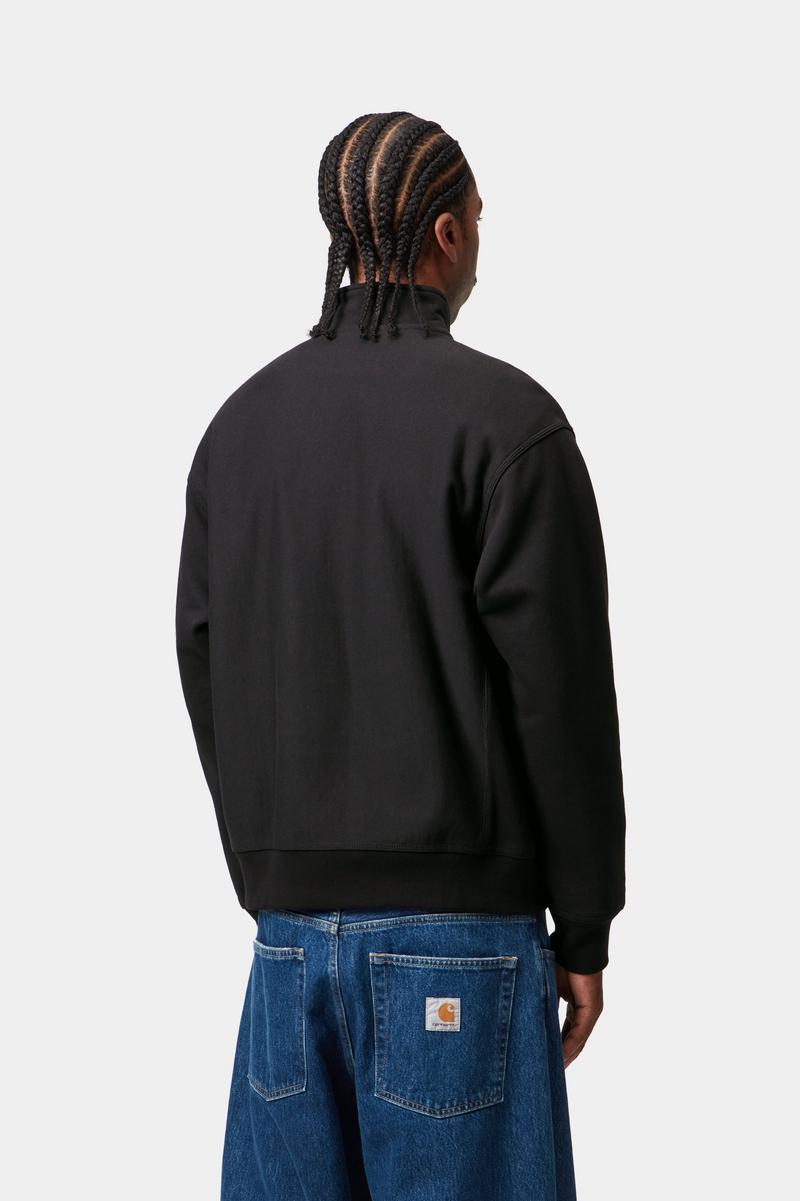 Carhartt Half Zip American Script Sweatshirt - Black