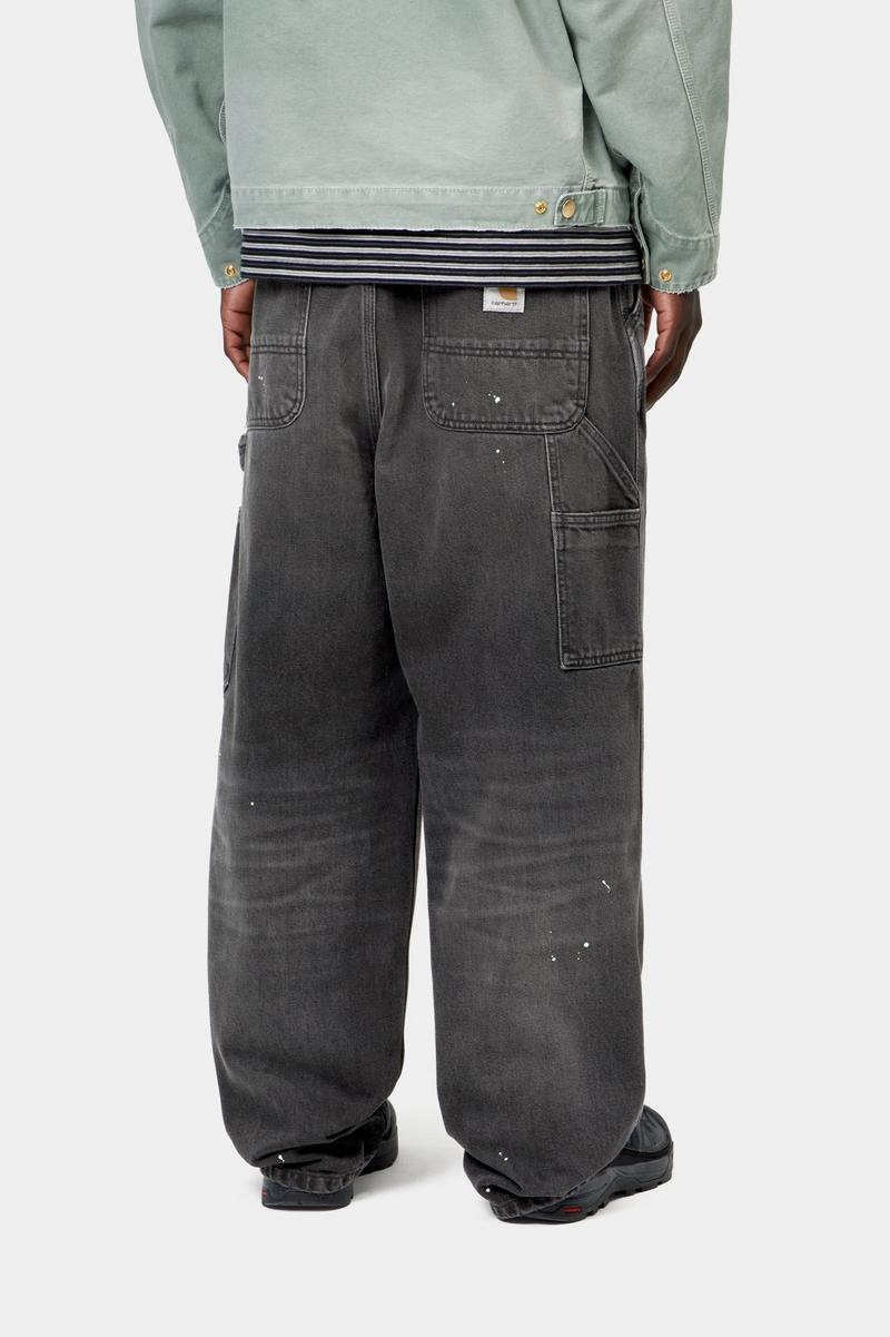 Carhartt OG Single Knee Pant - Black, Destroy wash, splatter