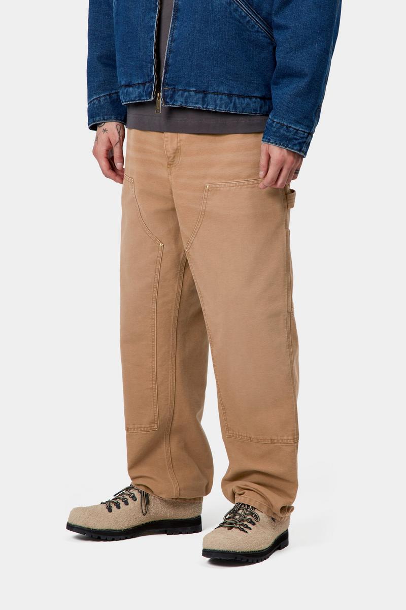 Carhartt Double Knee Pant - Hamilton Brown, Stone canvas
