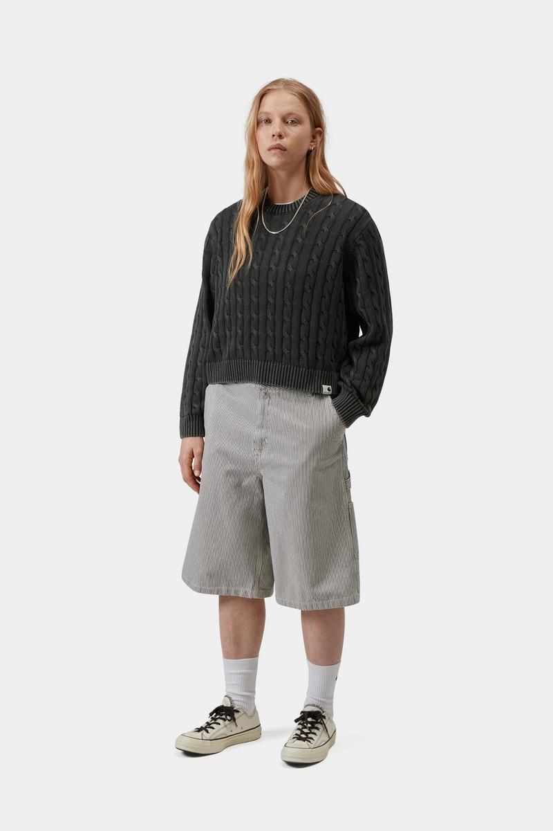 Carhartt Carter Sweater - Black, Garment dyed