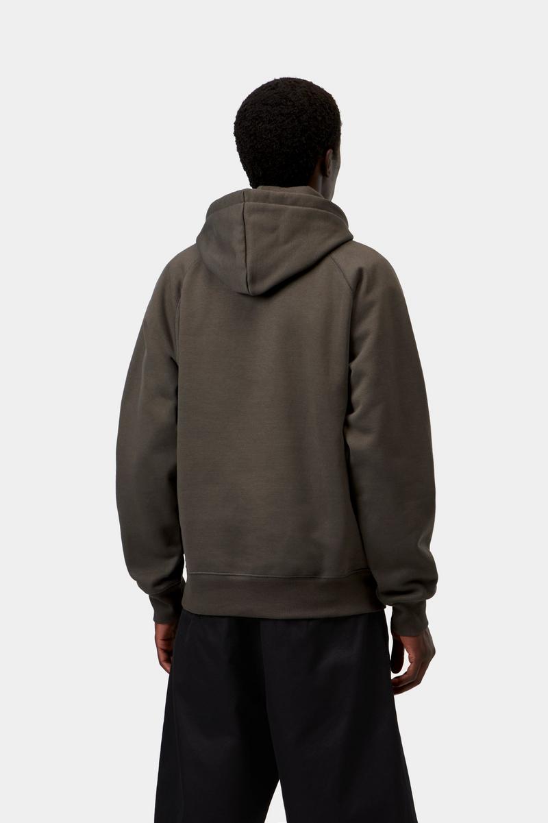 Carhartt Hooded Chase Sweatshirt - Shungite / Gold