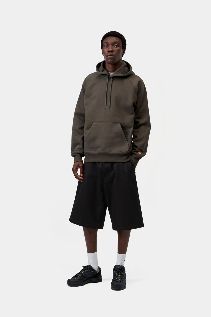 Carhartt Hooded Chase Sweatshirt - Shungite / Gold