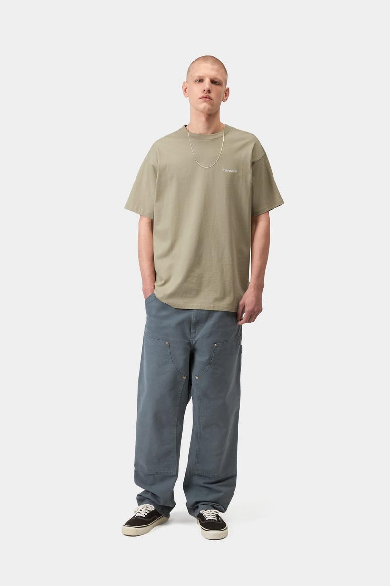 Carhartt S/S Script Embroidery T-Shirt - Barchan / White