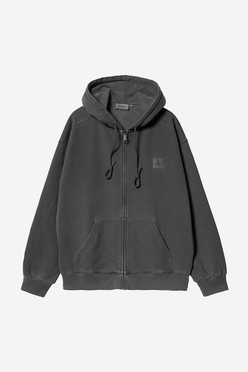 Carhartt Hooded Nelson Jacket - Black, Garment dyed