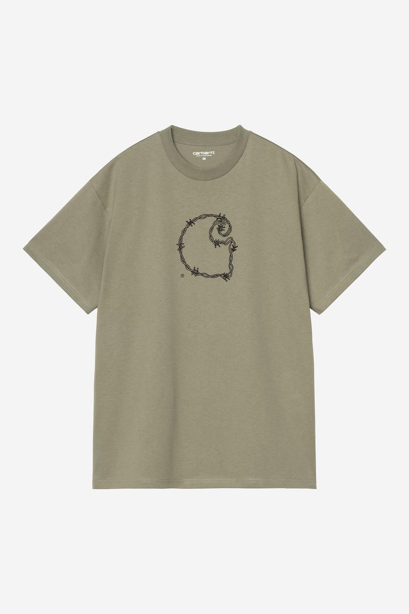 Carhartt S/S Barbwire C T-Shirt - Dollar Green