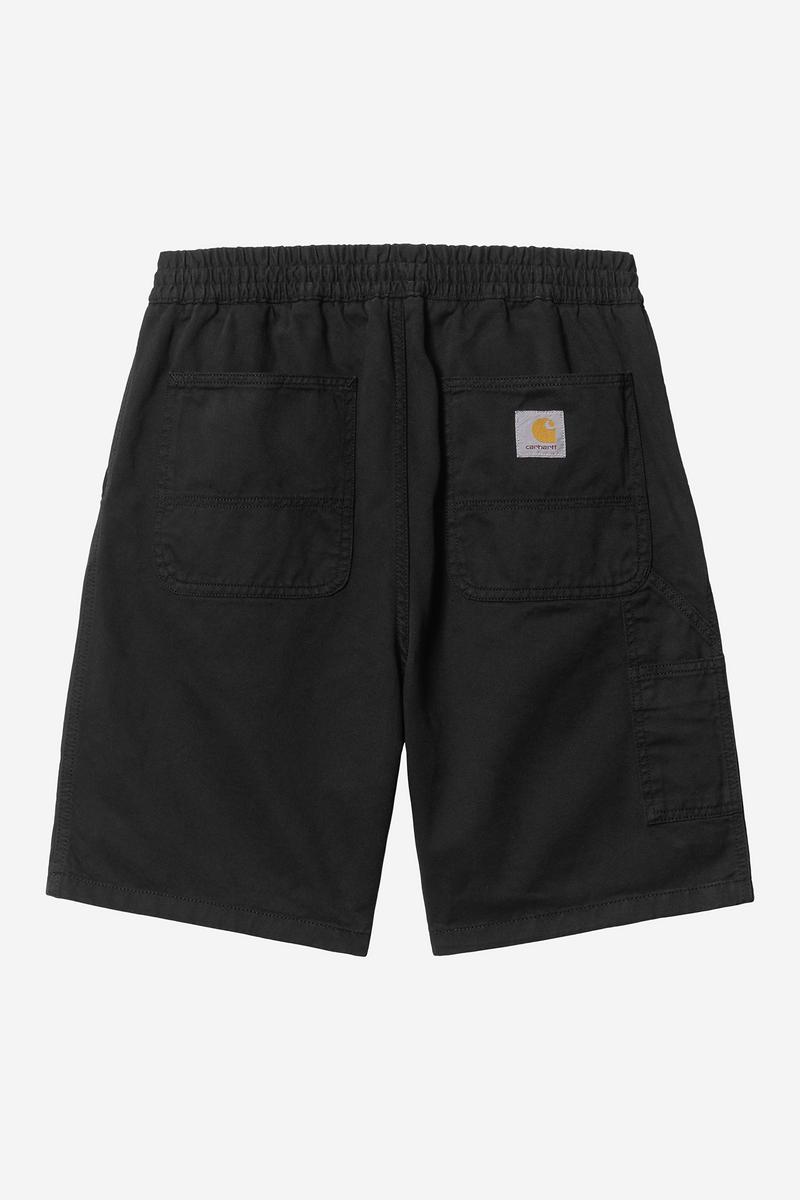 Carhartt Flint Short - Black, Garment dyed