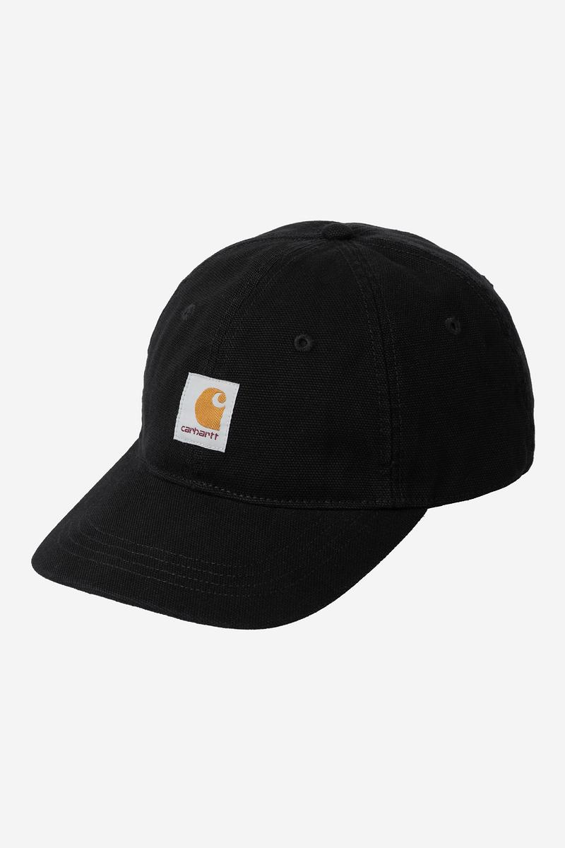 Carhartt Selby Canvas Cap - Black, Stone washed