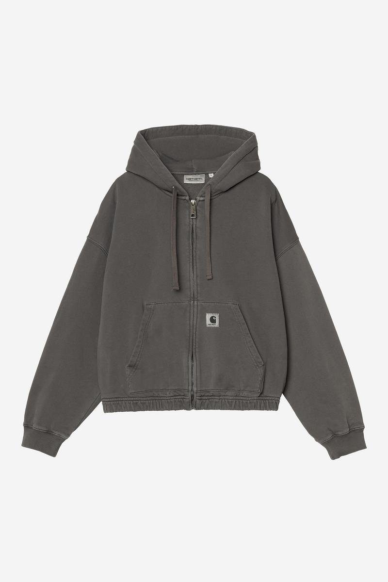 Carhartt Hooded Hoggard Jacket - Black, Garment dyed