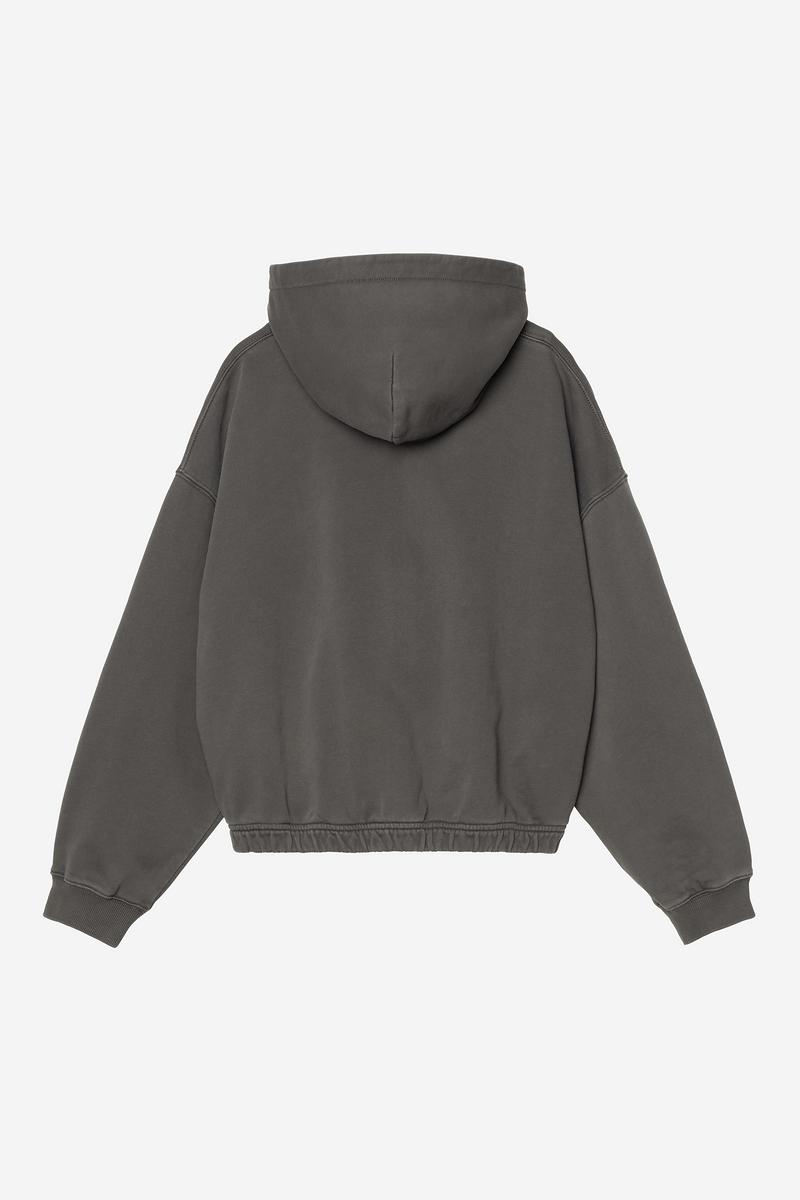 Carhartt Hooded Hoggard Jacket - Black, Garment dyed