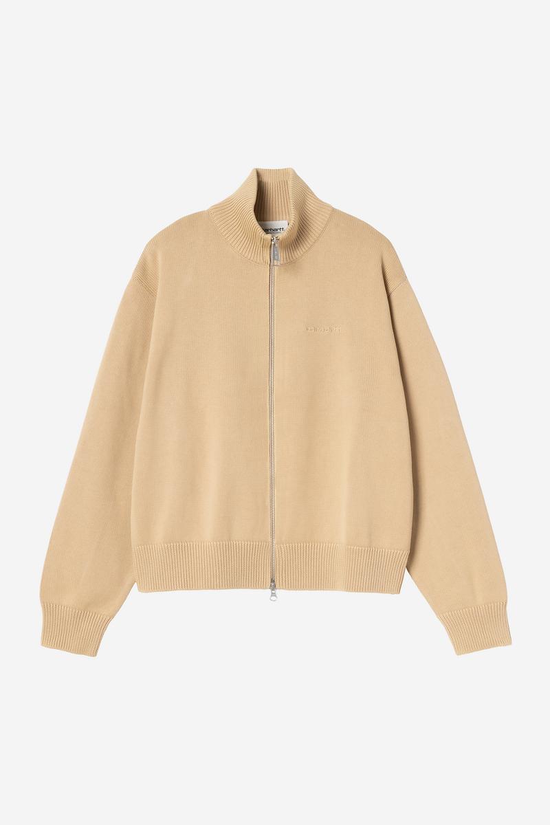 Carhartt Kori Sweater Jacket - Dusty H Brown, Garment dyed