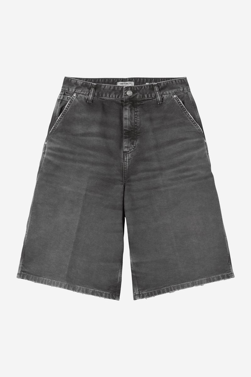 Carhartt Nixon Single Knee Short - Black, Destroy wash