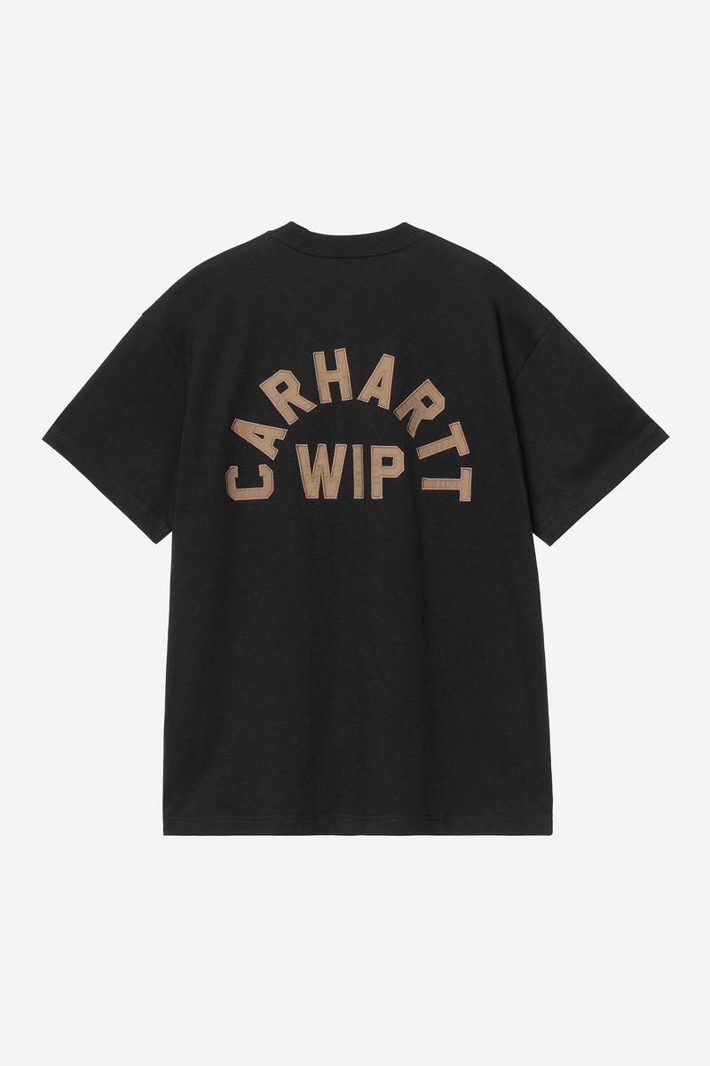Carhartt S/S Arch Script T-Shirt - Black / WIP H Brown
