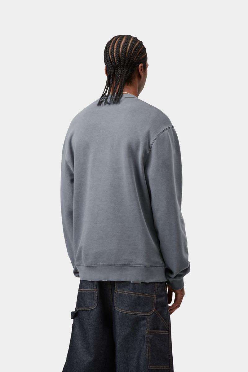 Carhartt Torion Sweatshirt - Office Blue, Grind wash
