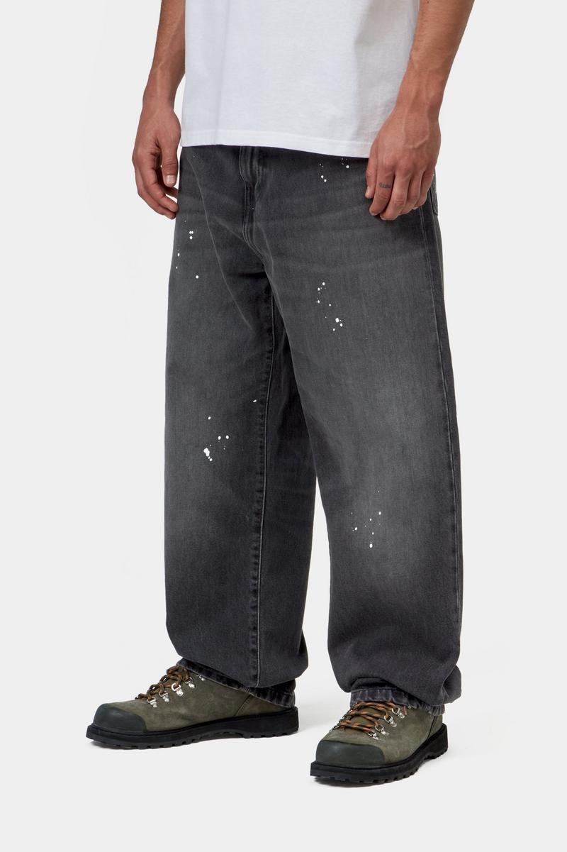 Carhartt Landon Pant - Black, Destroy wash, splatter