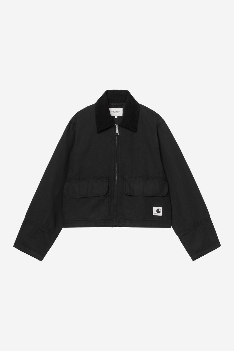 Carhartt Prescott Jacket - Black / Black, Garment dyed