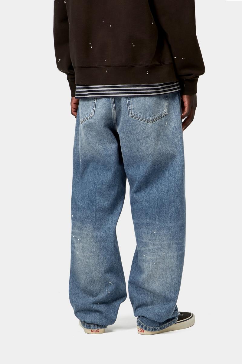 Carhartt Landon Pant - Blue, Destroy wash, splatter