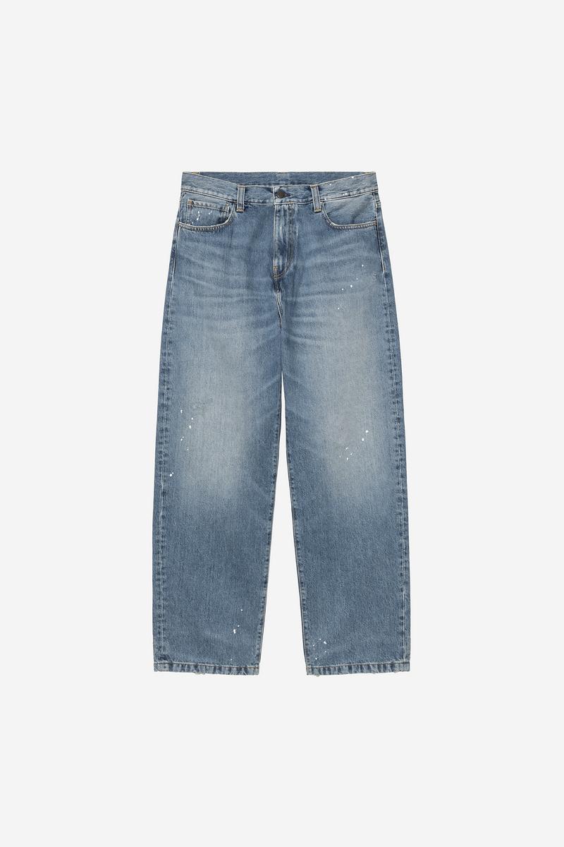 Carhartt Landon Pant - Blue, Destroy wash, splatter