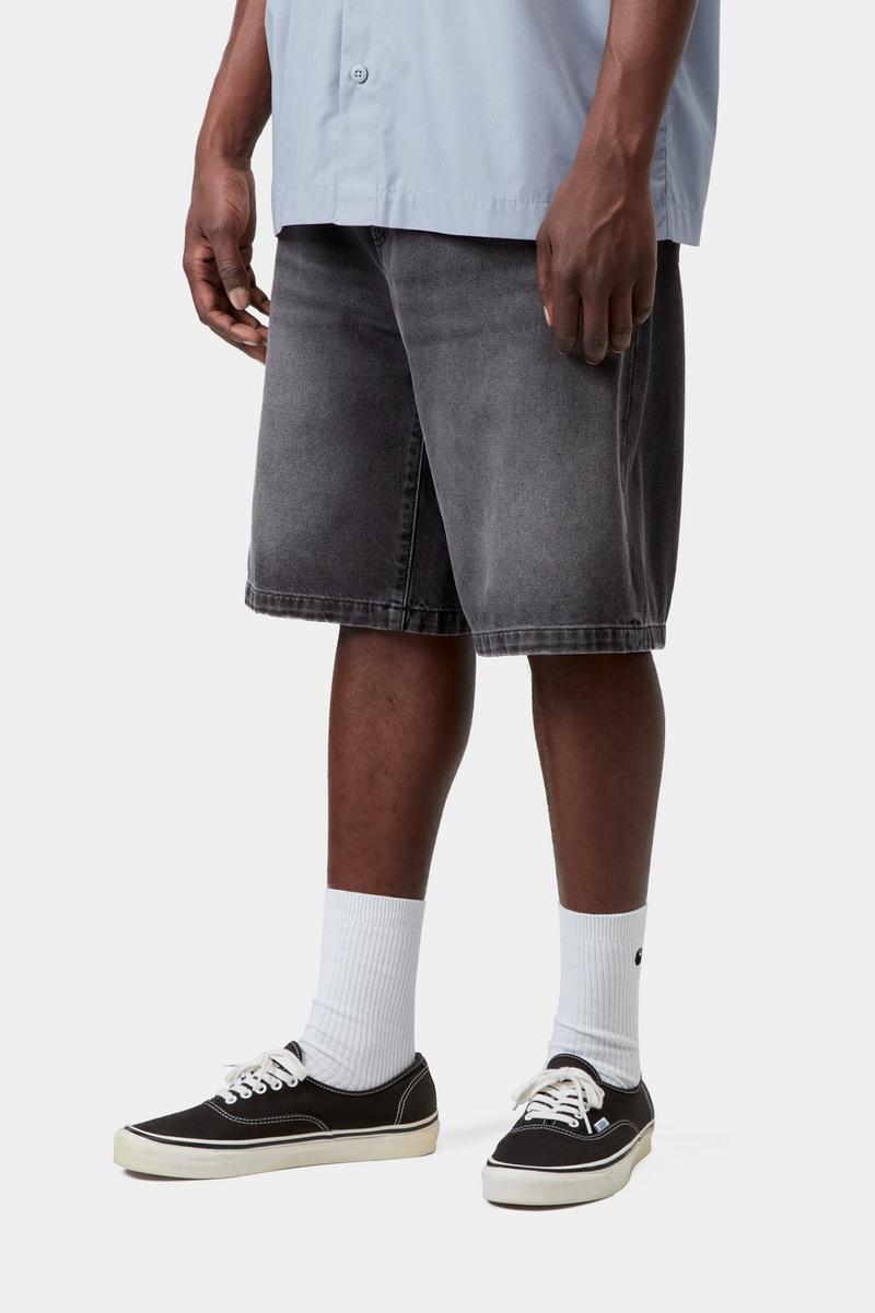 Carhartt Landon Short - Black, Worn bleached