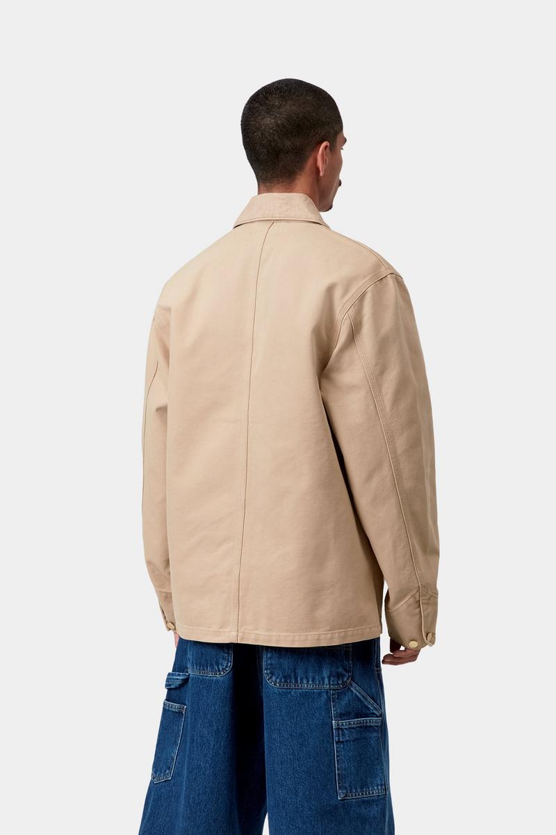 Carhartt Michigan Coat - Dusty H Brown / Dusty H Brown, Stone canvas