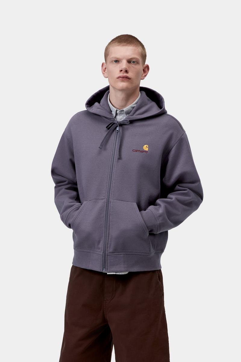 Carhartt Hooded American Script Jacket - Shady Purple
