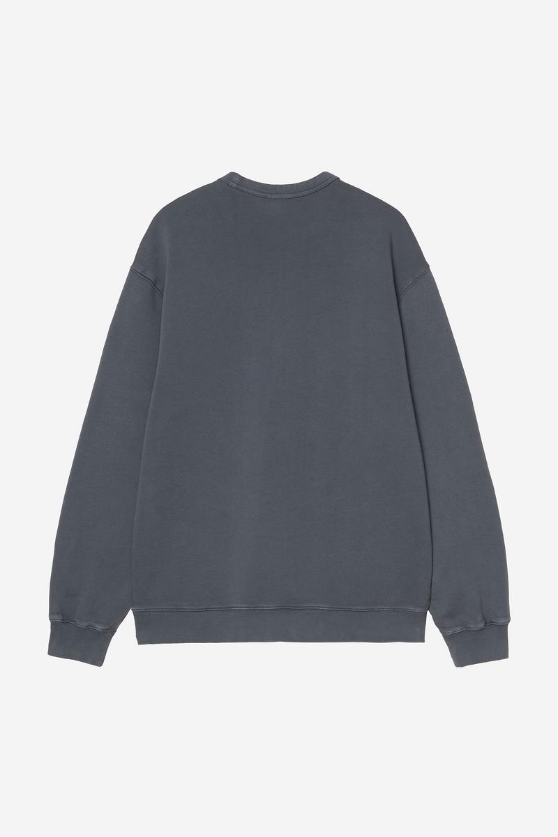 Carhartt Faded Pond Corps Sweatshirt - Deep Night, Heavy stone wash