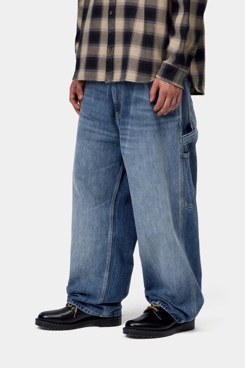 Carhartt OG Single Knee Pant - Blue, Marble used wash