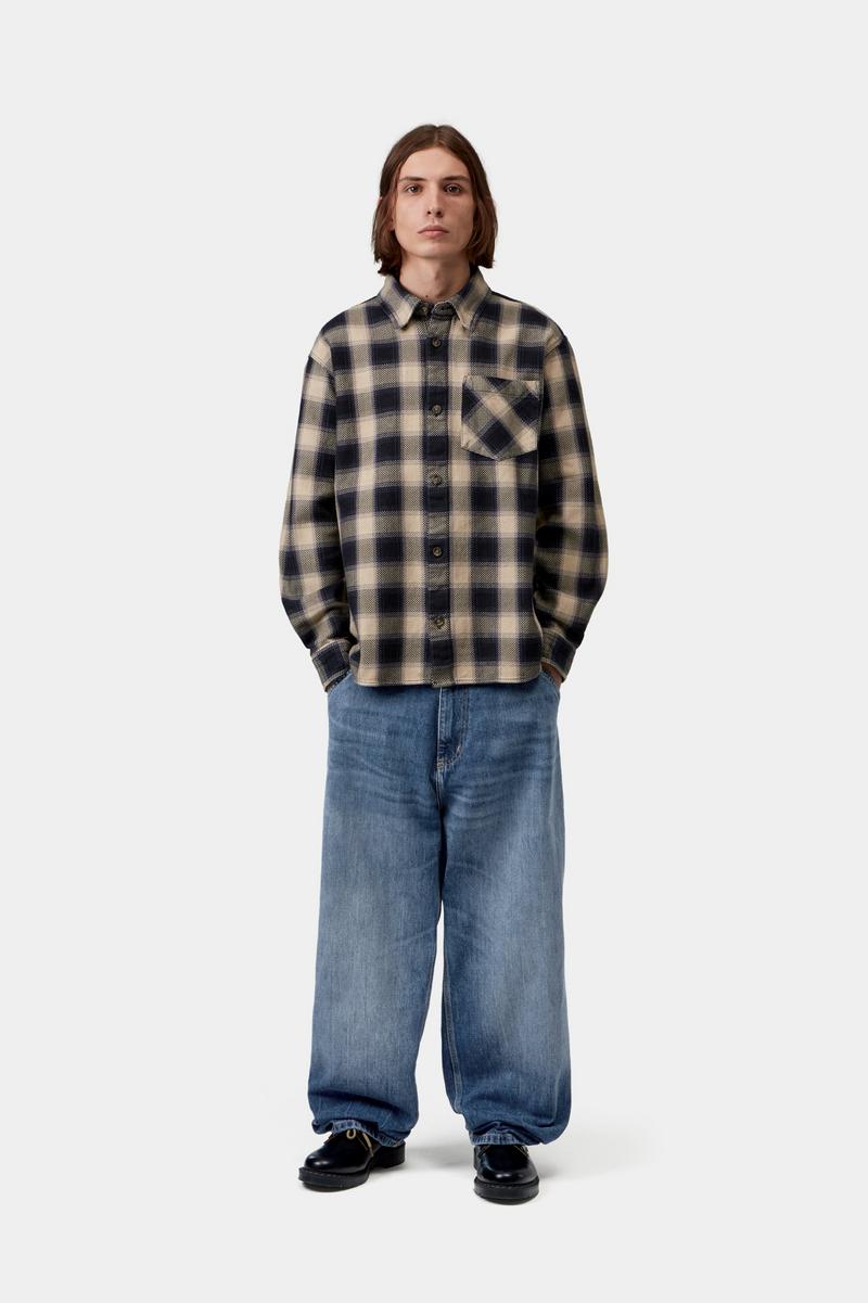Carhartt OG Single Knee Pant - Blue, Marble used wash