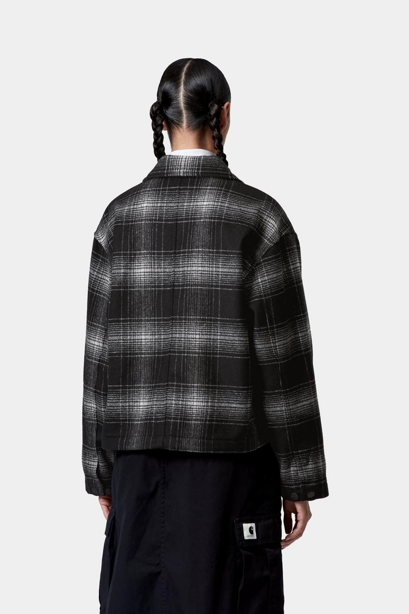 Carhartt Brennan Shirt Jac - Brennan Check, Black / Wax