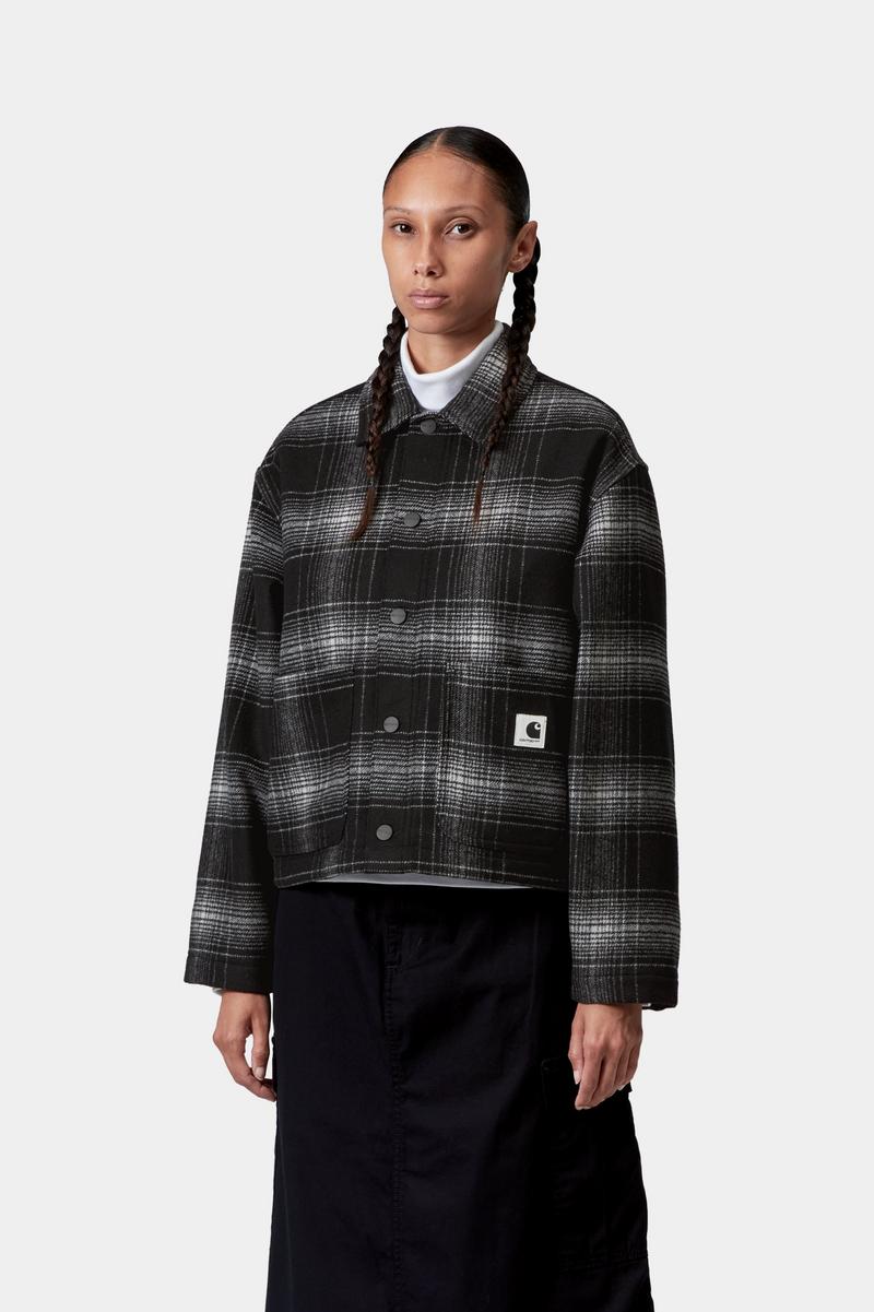 Carhartt Brennan Shirt Jac - Brennan Check, Black / Wax
