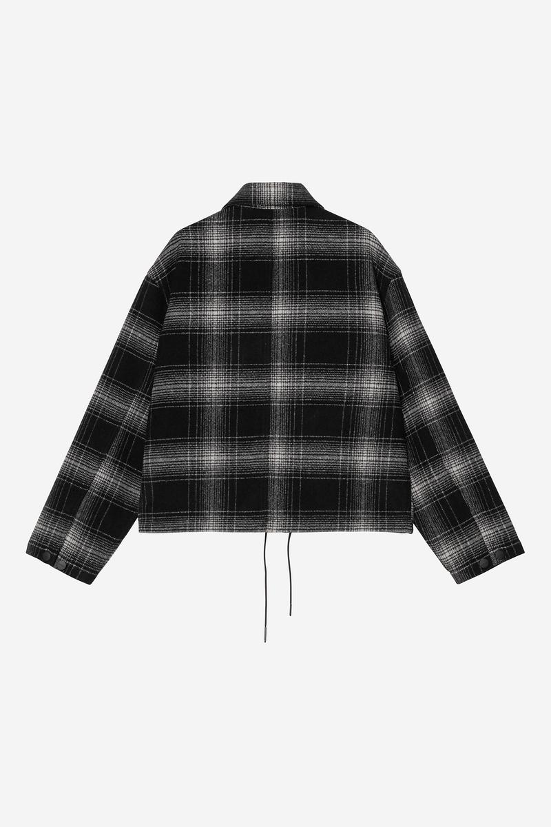 Carhartt Brennan Shirt Jac - Brennan Check, Black / Wax
