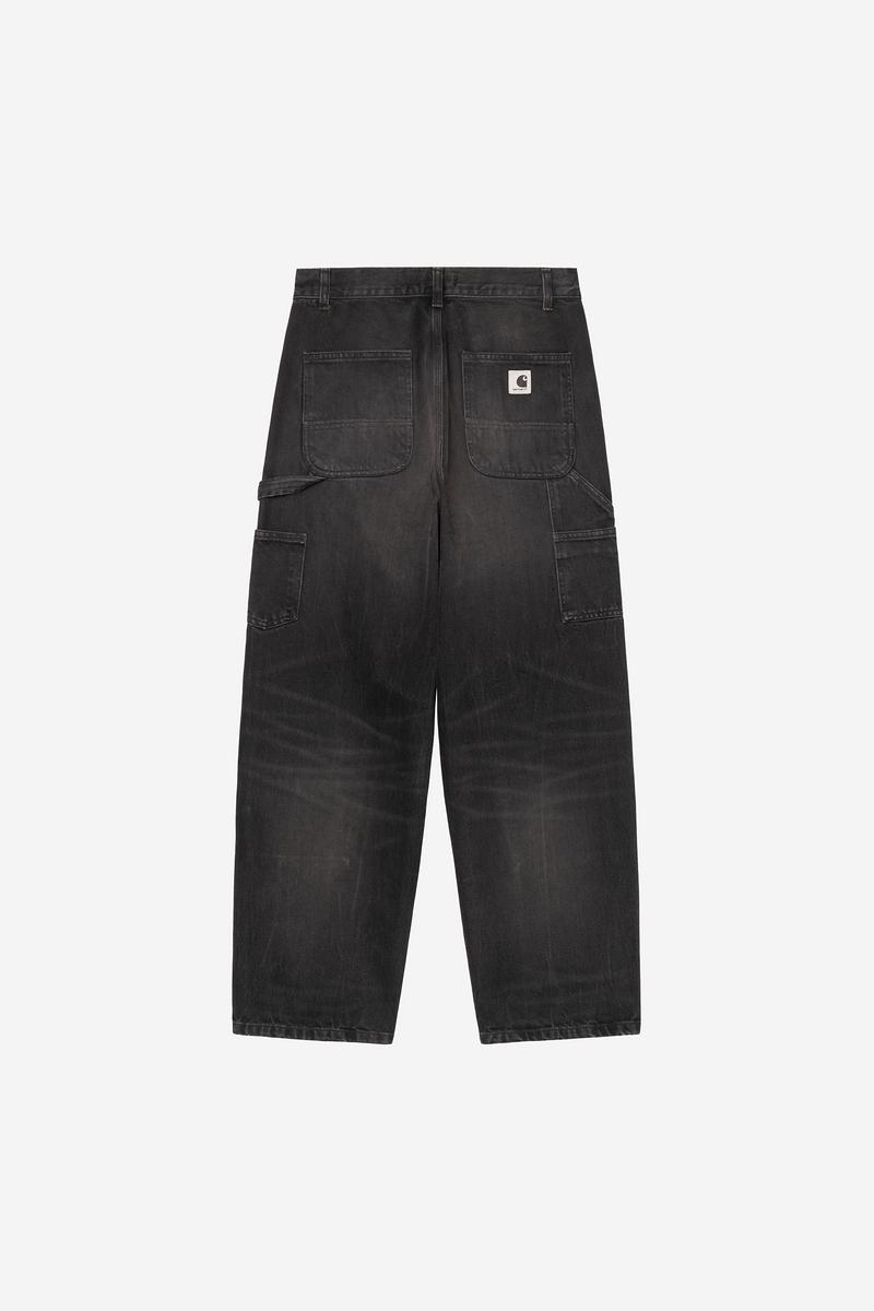 Carhartt Brandon Double Knee Pant - Black, Tobacco used wash
