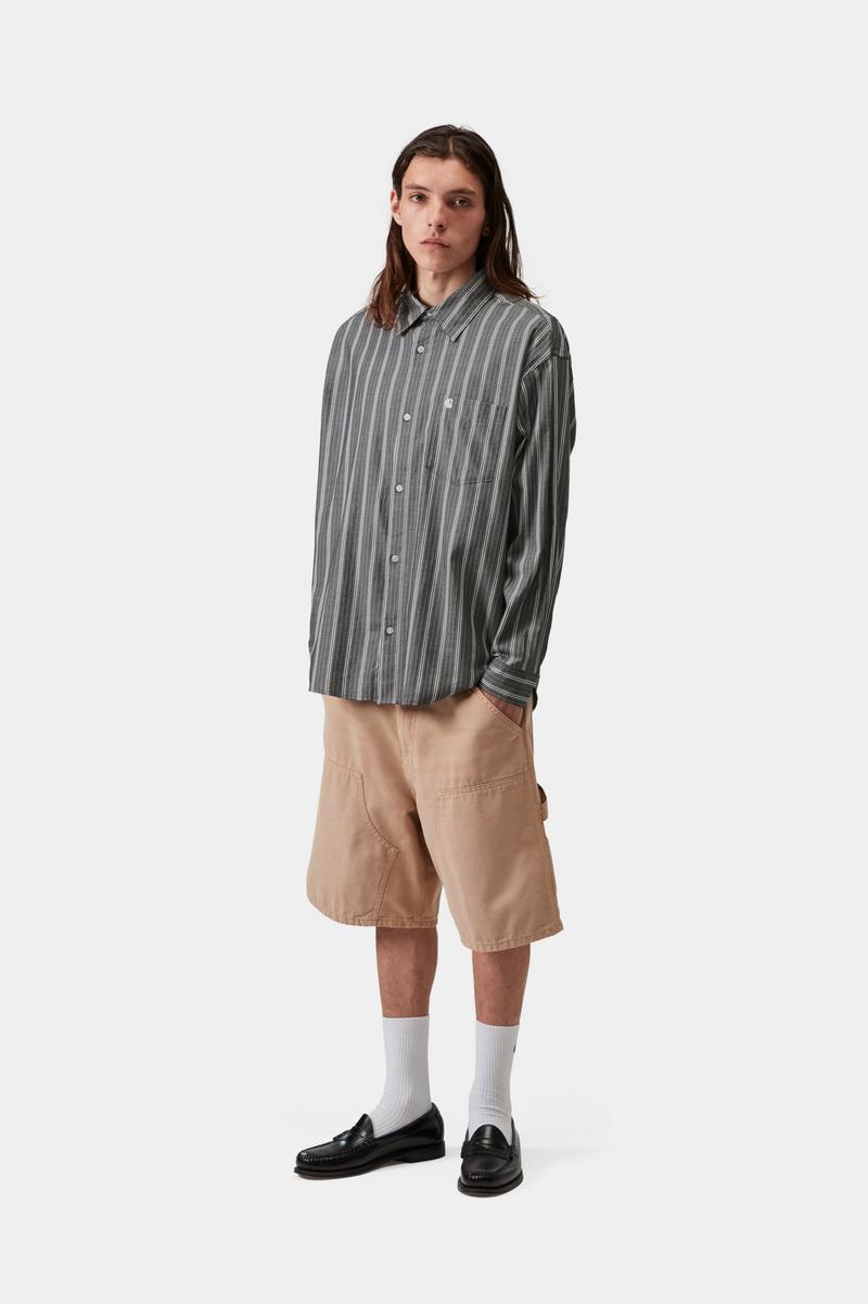 Carhartt L/S Beale Shirt - Beale Stripe, Black / White