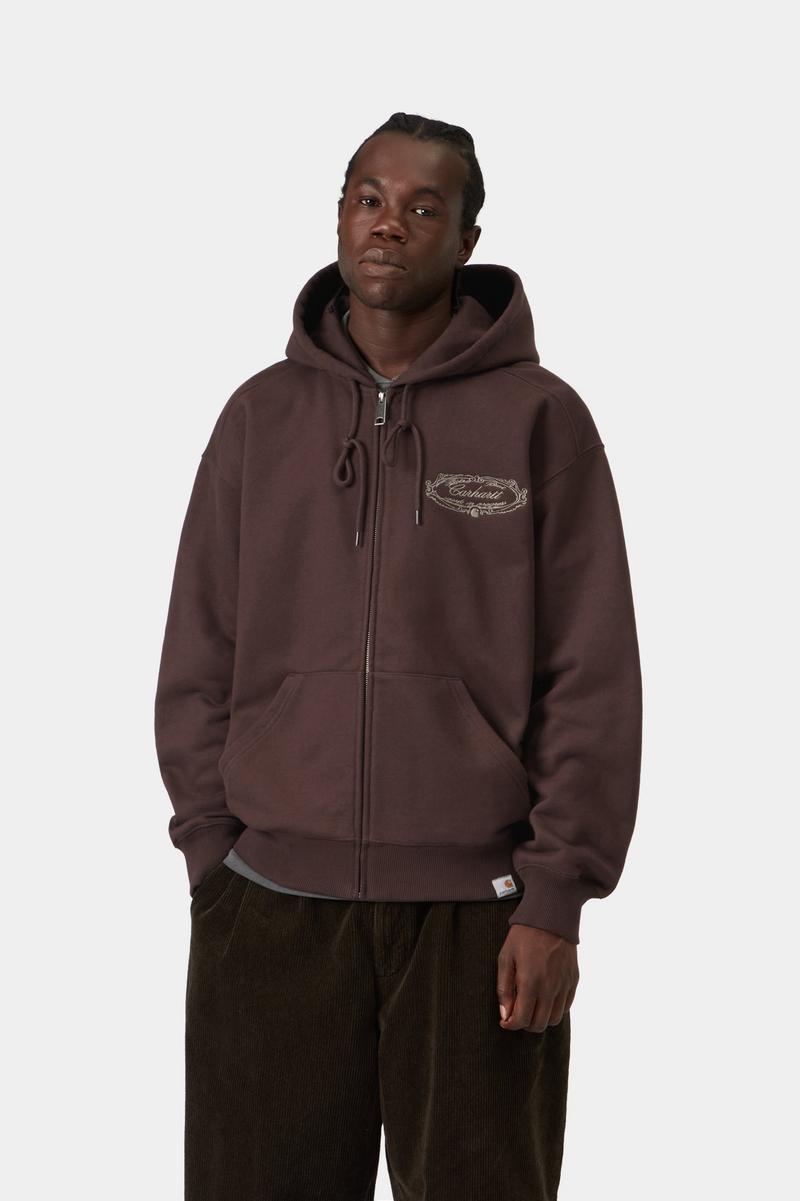 Carhartt Hooded Chez WIP Jacket - Palisander / Grey