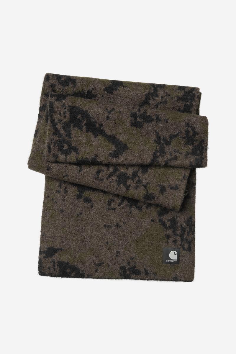 Carhartt Camo Disperse Scarf - Camo Disperse Jacquard, Black