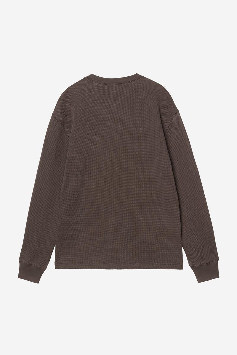 Carhartt L/S Vista Waffle T-Shirt - Tobacco, Garment dyed