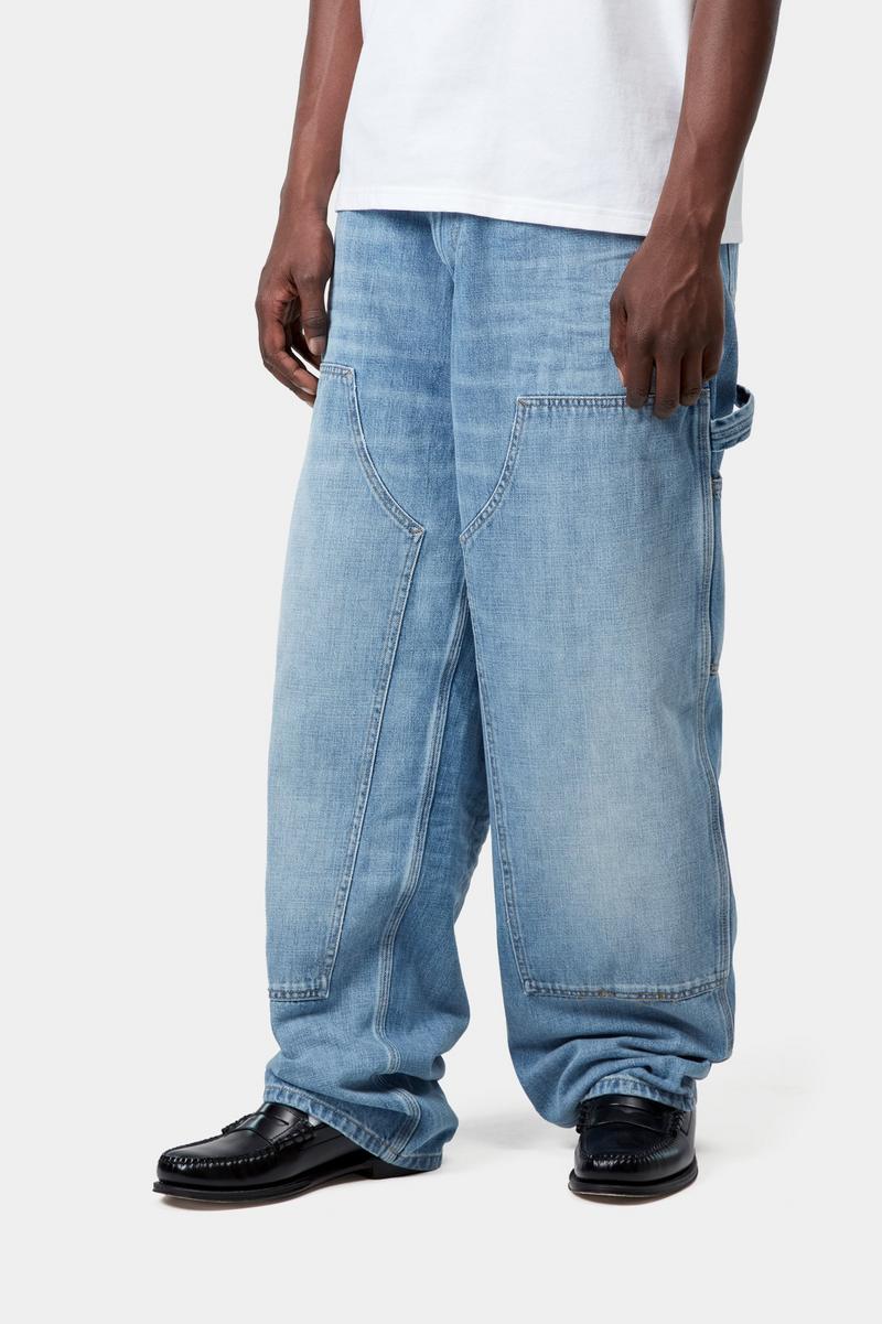 Carhartt OG Double Knee Pant - Blue, Burst washed