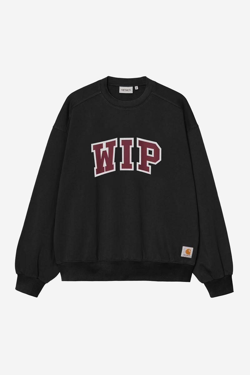 Carhartt WIP III Sweatshirt - Black, Heavy stone wash