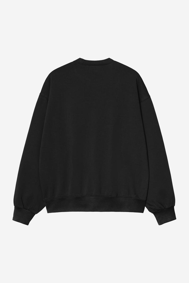 Carhartt WIP III Sweatshirt - Black, Heavy stone wash