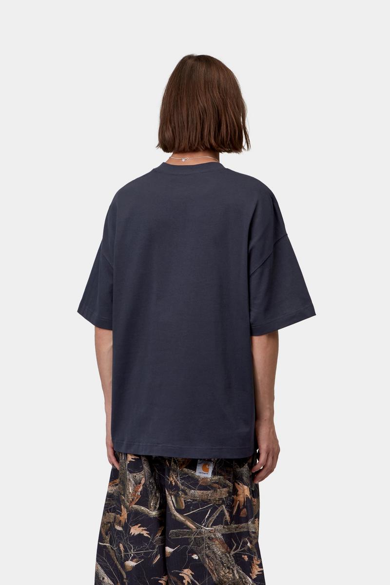 Carhartt S/S Signature Script T-Shirt - Dark Navy / WIP Dusty H