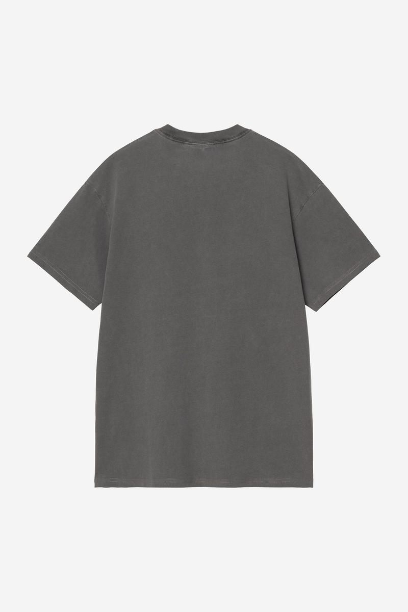 Carhartt S/S Coat Of Arms T-Shirt - Black, Garment dyed