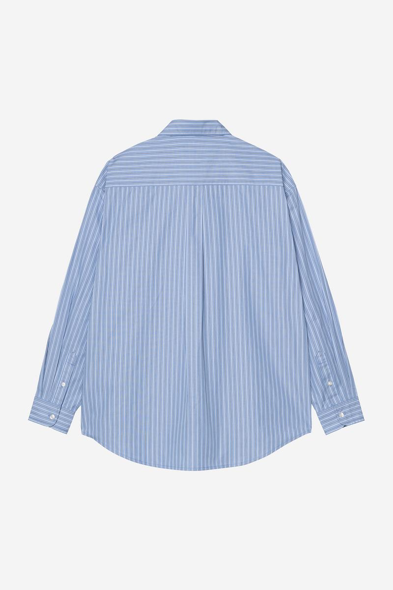 Carhartt L/S Keene Shirt - Keene Stripe, Curacao