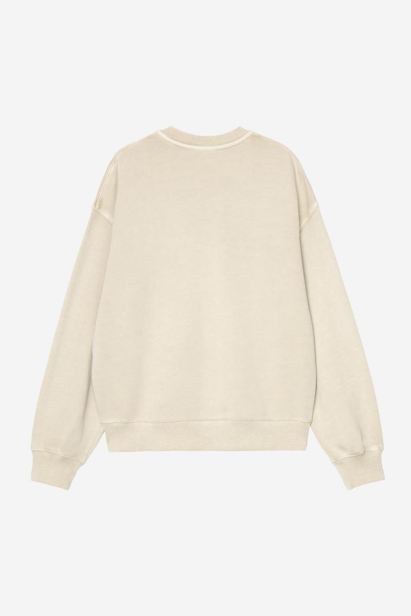 Carhartt Nelson Sweatshirt - Stone, Garment dyed