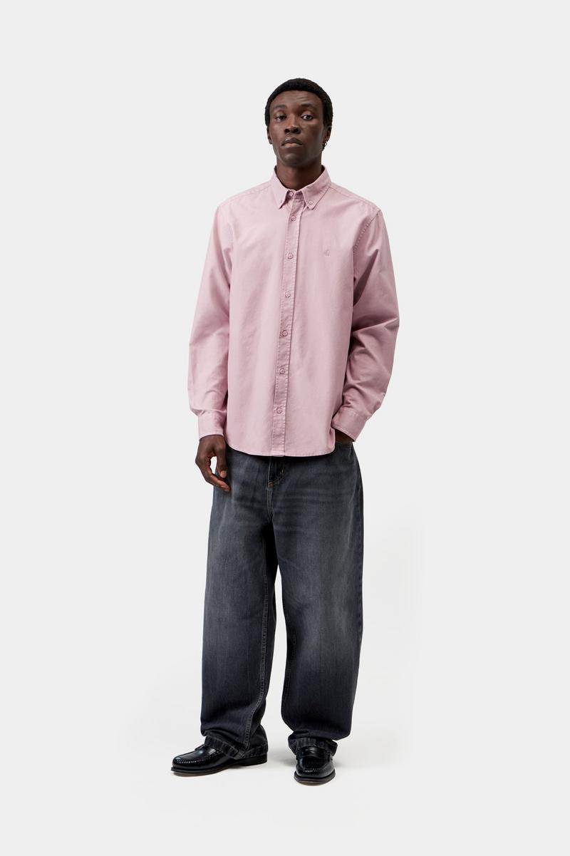 Carhartt L/S Bolton Shirt - Hortensia, Garment dyed