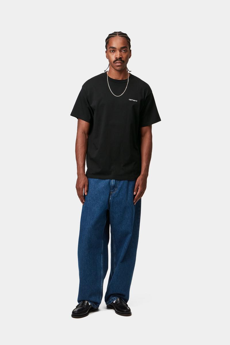 Carhartt S/S Script Embroidery T-Shirt - Black / White