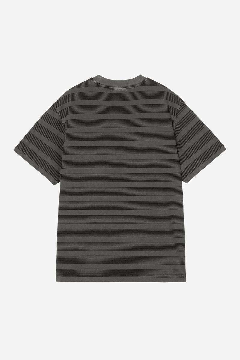 Carhartt S/S Hanson Pocket T-Shirt - Hanson W Stripe, Black, Garment dyed